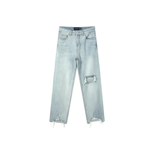 LUCKY BRAND Светло-синие унисекс джинсы