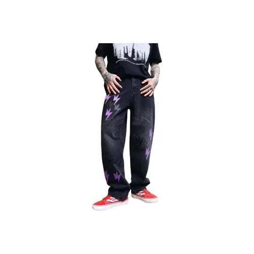 BAOMIKA Черные Унисекс Джинсы