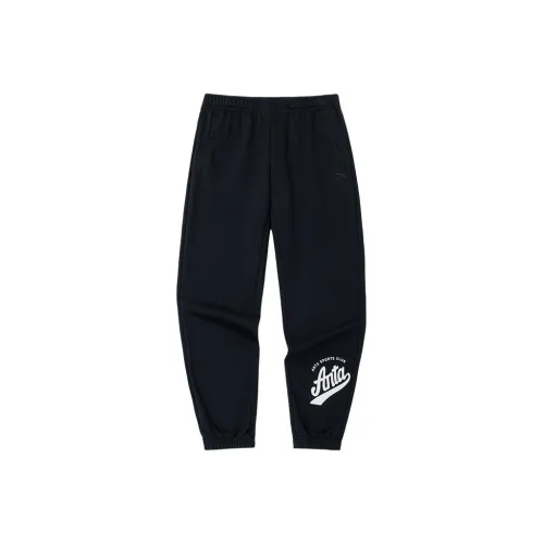 ANTA Вязаные тренировочные брюки мужской основной черный