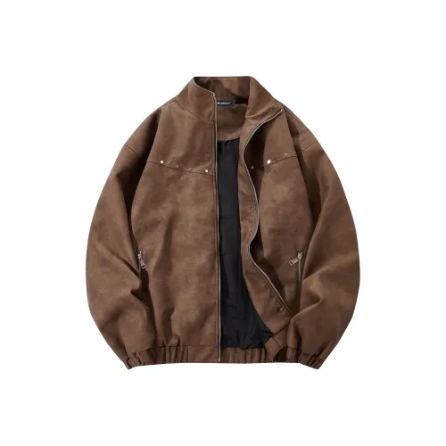 Menblero Кожа Куртка Пальто Унисекс