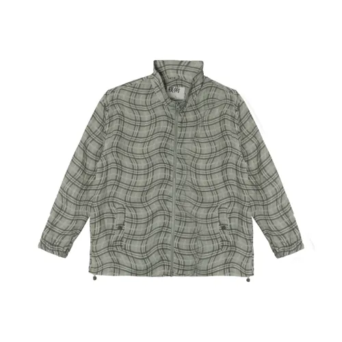 PUSH HZC Куртки и Пальто Мужской Зеленый Клетка