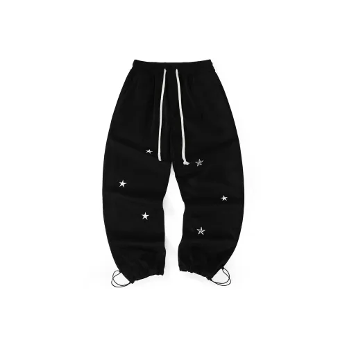 XXGOGO Расклешенные штаны Повседневные брюки Унисекс Черный