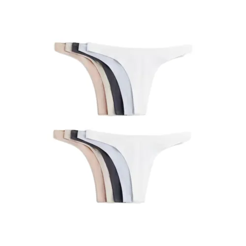 H&M 10 пачек Светлый Бежевый 2 + Темный Розовый 2 + Белый 2 + Светлый Синий 2 + Темный Серый 2 Женские Стринги