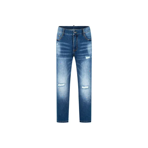 Cavalli Class Blue Men's Jeans Кэвали Класс Синий Мужские Джинсы