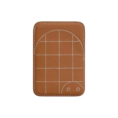 HERMES MagSafe Swift Телячья кожа Держатель для карт Женские 37 Золотисто-коричневый