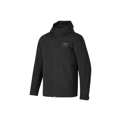 Skechers Basic Sports Series Куртка Мужская Углеродно-Черная