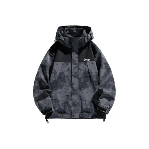 JEEP Поход Водонепроницаемый Ветрозащитный And Дышащий Тренчкот Куртка Унисекс