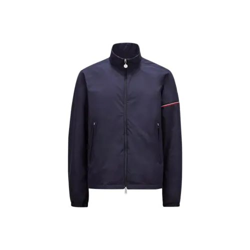 MONCLER Мужские куртки морского синего цвета