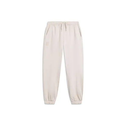 LINING Sports Trend Series Вязаные Тренировочные Штаны Мужские Лотос Белый