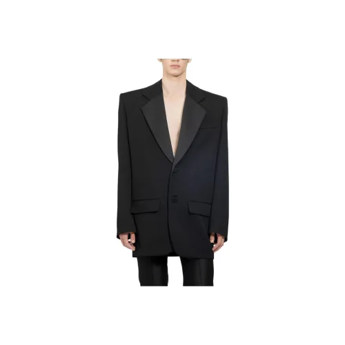 SAINT LAURENT SS24 OVERSIZED Tuxedo Blazer Куртки Пальто Мужской Черный