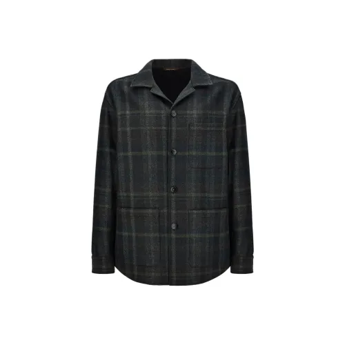 Canali Куртки и Пальто Мужской Зеленый