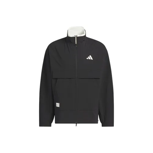 Adidas FW24 Ткани вязаные Куртка Куртки Пальто Мужской Черный