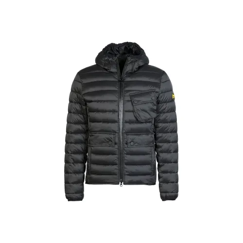 BARBOUR Racer Ouston С капюшоном Пуховая Куртка Куртки Пальто Мужской Черный
