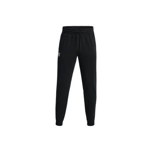 Under Armour Curry Splash Черные Мужские Вязаные Тренировочные Штаны