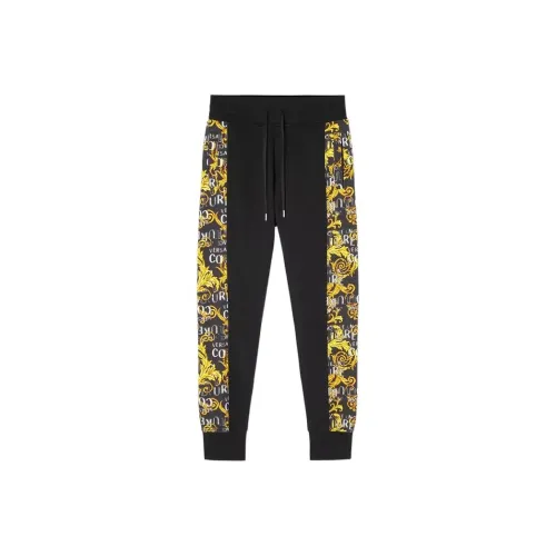 VERSACE JEANS COUTURE Черные мужские вязаные тренировочные штаны