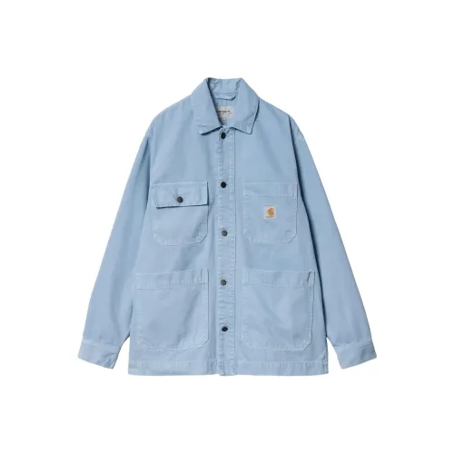 Carhartt WIP SS24 GARMENT DYED Коллекция Garrison Куртка Куртки Пальто Мужской Матовый Синий