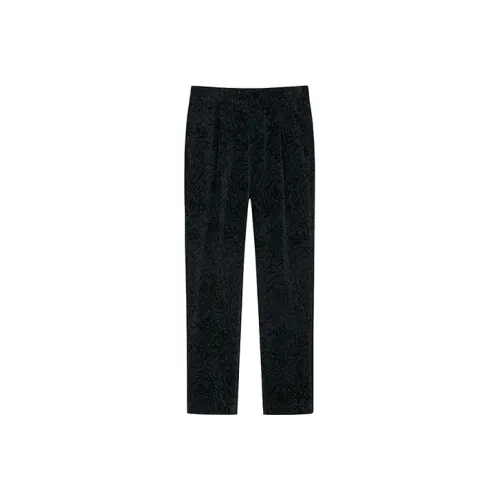 DAVID NAMAN Прямой крой Повседневные брюки Мужские Темно-синие