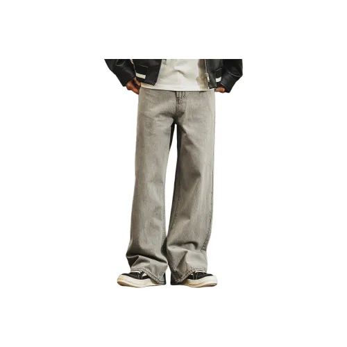 GELANLU Джинсы Унисекс Moon Soul Серый