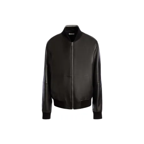 BALLY SS24 Leather Jacket Men's Black