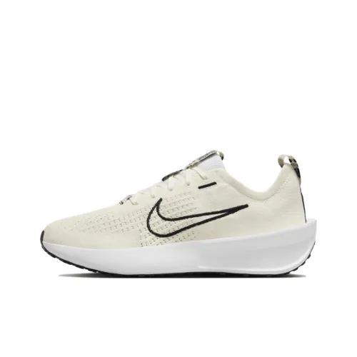 Nike Interact Run Slip-resistant Abrasion-resistant Low Top Беговые кроссовки Женские Белые
