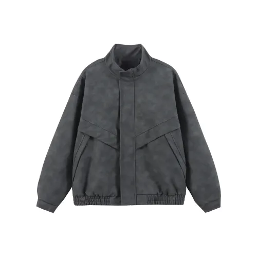 BRUMAIRE Кожа Куртка Унисекс Черный Серый