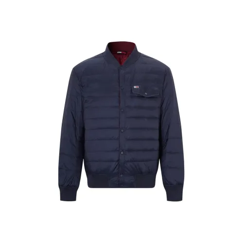 Tommy Hilfiger Пуховик Мужской Темно-синий Бургунди