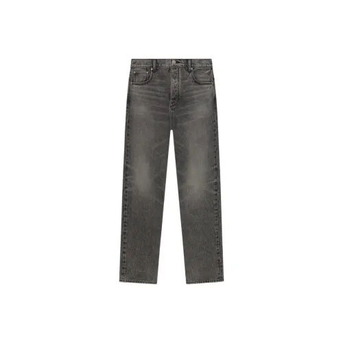 Fear Of God Essentials Denim 5 Pocket Jean Jeans Unisex Worn Black Vintage Black Fear Of God Essentials Деним 5 карманов Джинсы Унисекс Выстиранный Черный Винтаж Черный