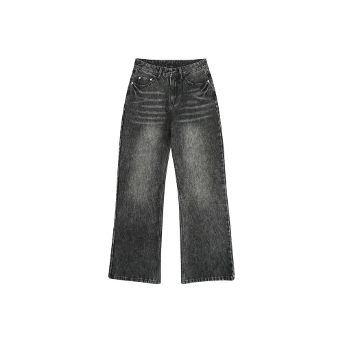 SONGS ALONG Джинсы Унисекс Черный Серый