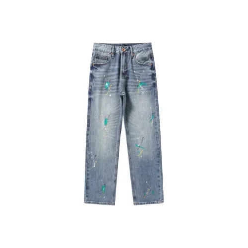 JIELNSELN Синий JKQM T8509 Синий Унисекс Джинсы