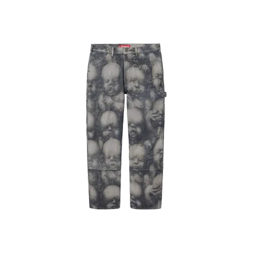Supreme X H.R. GIGER FW23 Co Бренд Индиго/Реверс Индиго Унисекс Джинсы