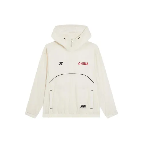 XTEP Тренчкот Унисекс Хлопок Белый