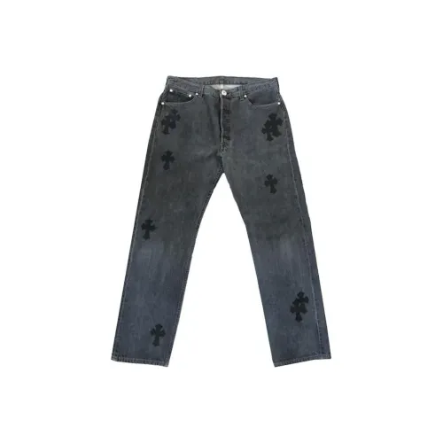 Chrome Hearts Серые Унисекс Джинсы