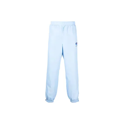 CASABLANCA Blue Men's Knitted Training Pants CASABLANCA Синий Мужские Вязаные Спортивные Штаны