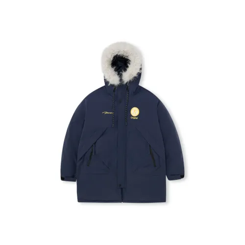 RASS Хлопковый пуховик унисекс темно-синий