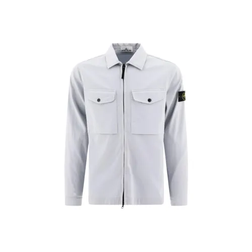 Stone Island Светло-Синие Мужские Куртки