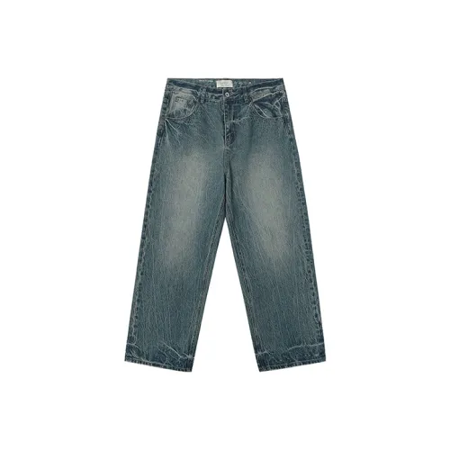 EVISTUB Выстиранные синие мужские джинсы