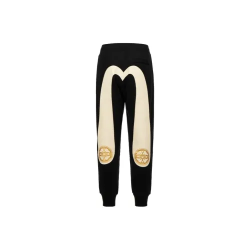 EVISU Вязаные спортивные брюки мужские черные