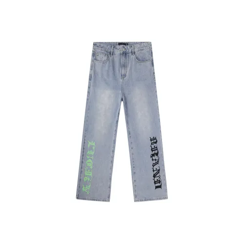 LUCKY BRAND Джинсовые светло-голубые унисекс джинсы