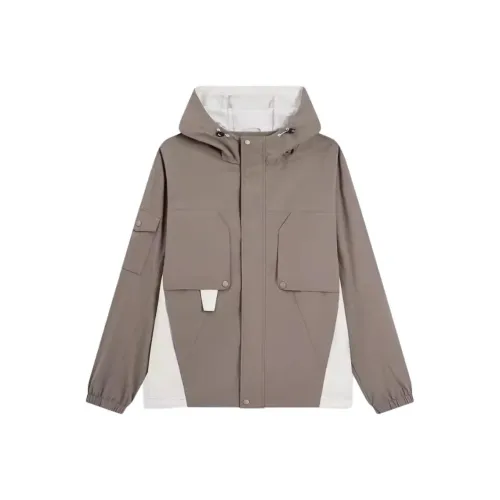 XTEP Тренчкот Мужской Гроза Серый Яркий Луна Белый