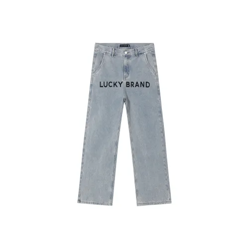 LUCKY BRAND Джинсовые светло-голубые унисекс джинсы