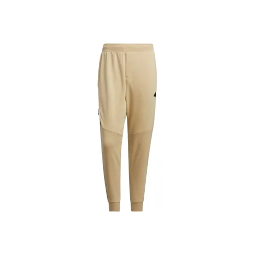 Adidas Бежево-коричневые мужские вязаные тренировочные штаны