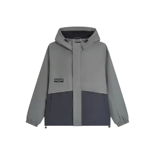 XTEP Тренчкот Мужской Темный Вода Зеленый Терра Котта Серый