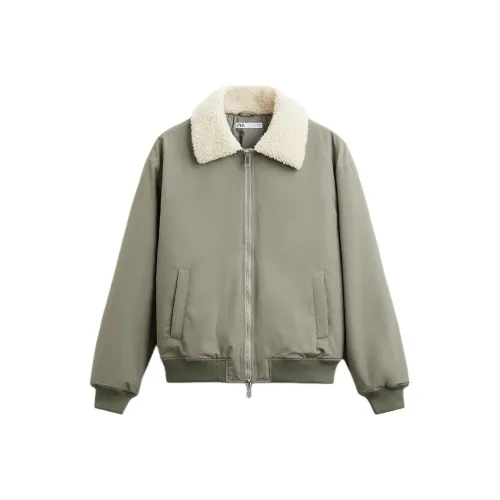 ZARA Светло-зеленые мужские куртки
