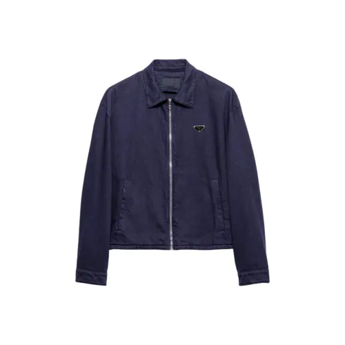 PRADA SS25 Куртки и Пальто Мужской Темно-синий