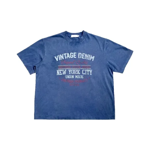 EROLE T Рубашка Унисекс Песочный Промытый Солнце Сушеный Синий