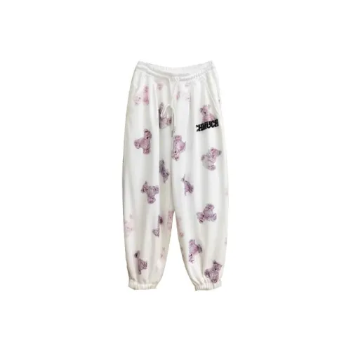 TCH Белые Унисекс Вязаные Тренировочные Брюки