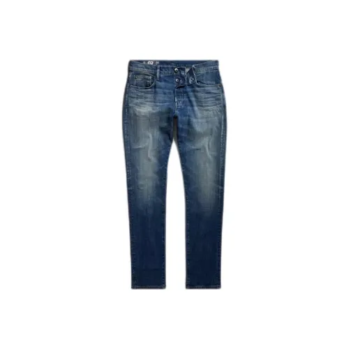 Джинсы STAR RAW окрашенные синие мужские