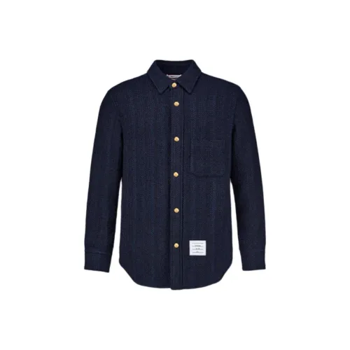 THOM BROWNE· FW24 Куртки и Пальто Мужской Морской Синий