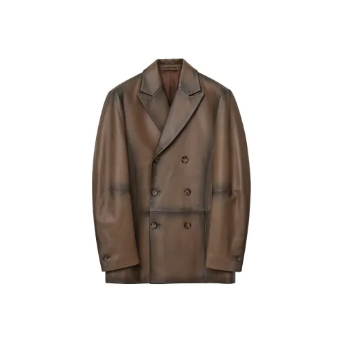 J.D.V Leather Jacket Men's Khaki