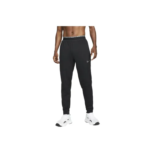 Nike Therma Фитнес Брюки Вязаные Тренировочные Брюки Мужские Черные